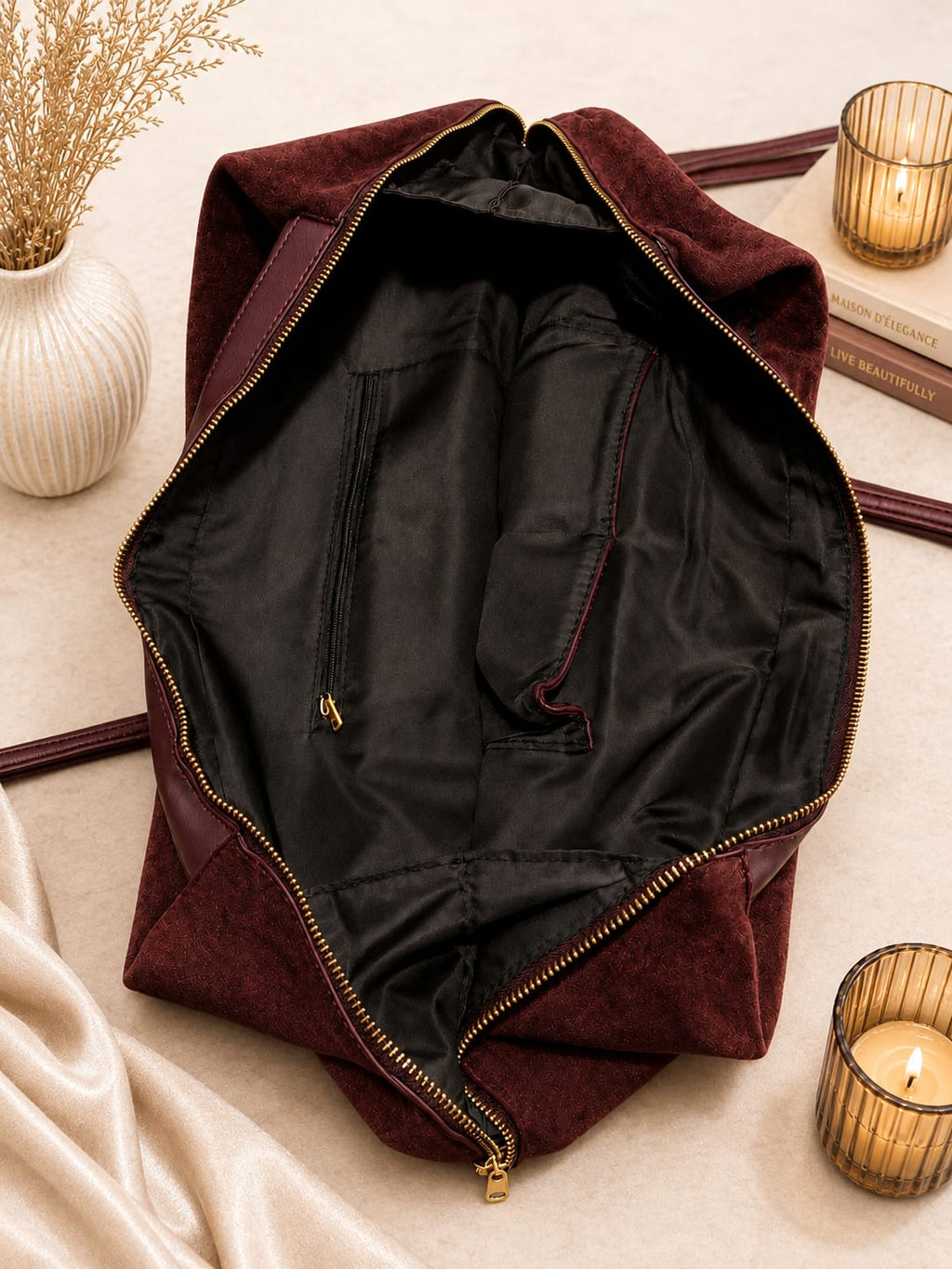Sac Marina – Suédine Bordeaux