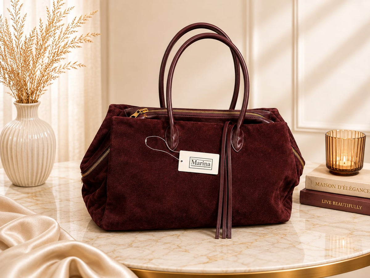 Sac Marina – Suédine Bordeaux