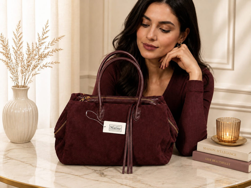 Sac Marina – Suédine Bordeaux