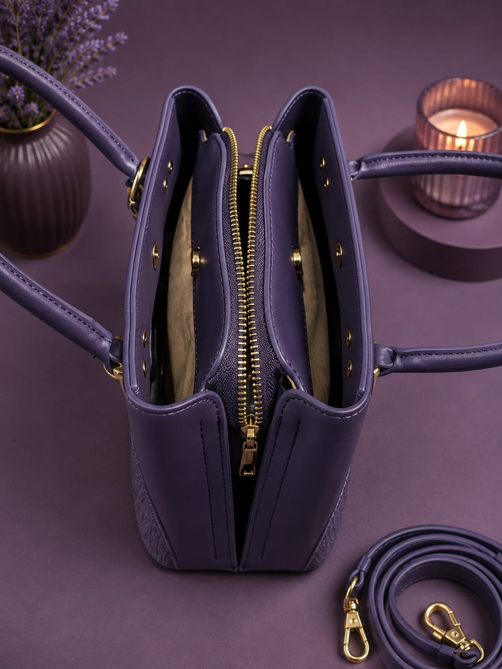 Sac Angelo violet - vue de dos