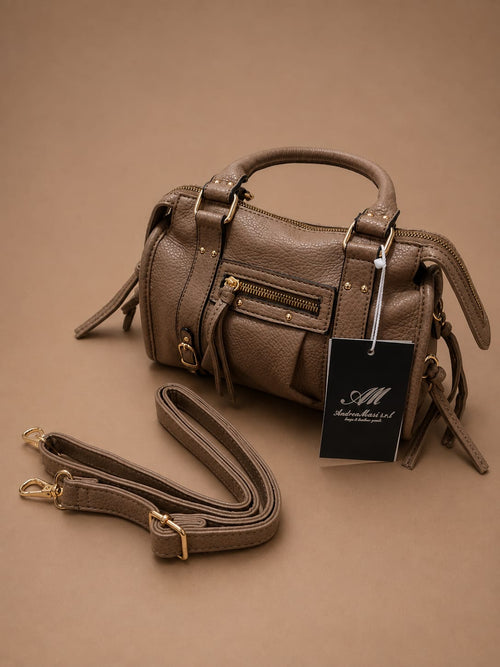 Mini Sac Bowling Taupe – vue lifestyle