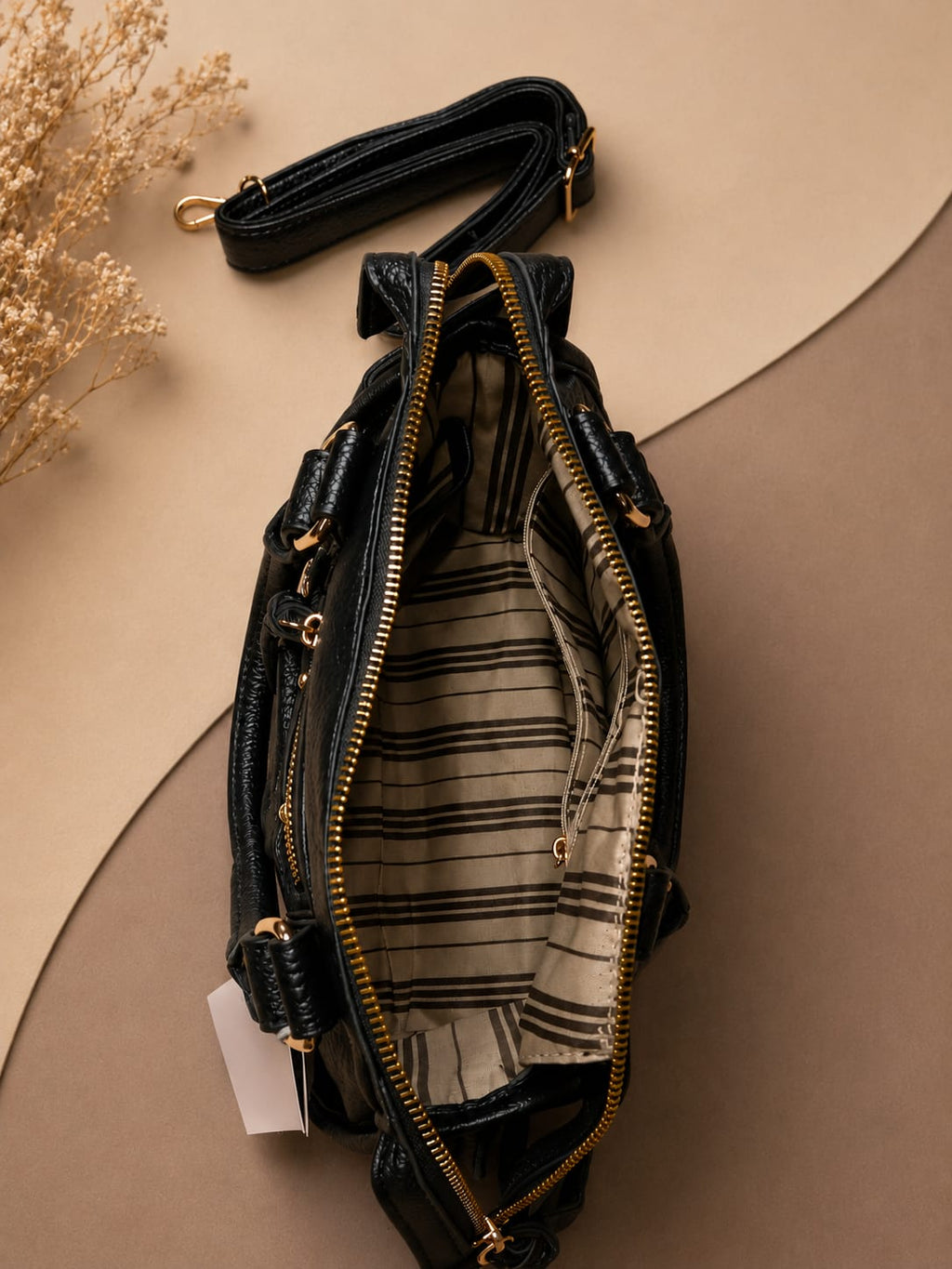 Sac Moto Noir – vue lifestyle