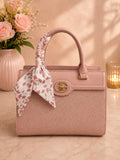 Sac à main rose - vue du dessous