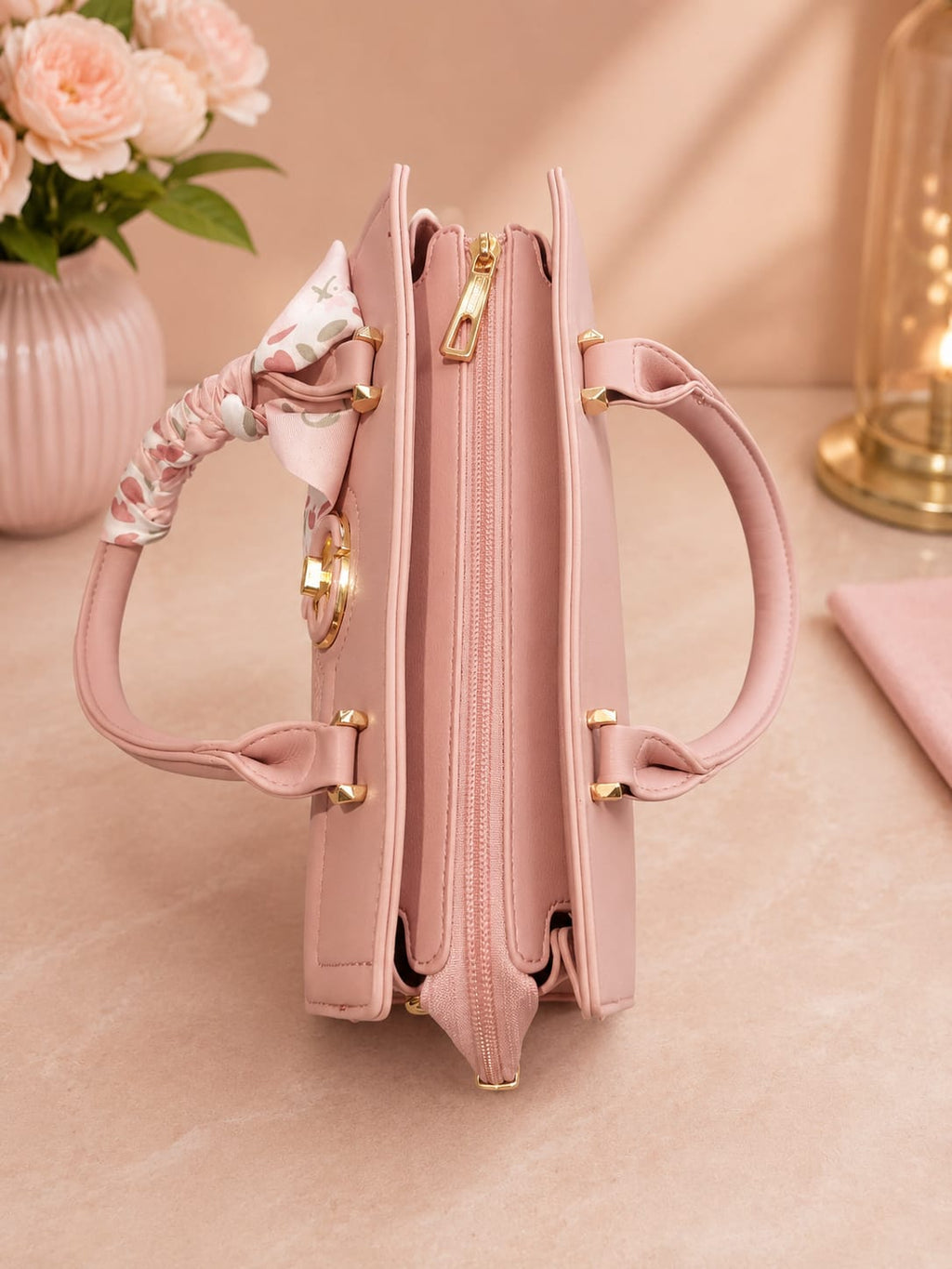Sac à main rose - dimensions et poids