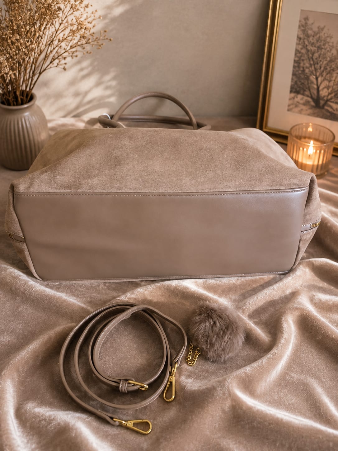 Sac Marina taupe - vue du dessous